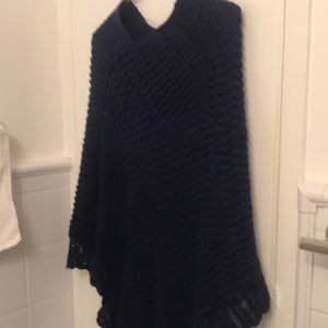 Poncho. Navy blue. Brand new